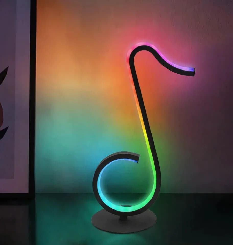 RGB-лампа атмосфери у формі музичної ноти з USB та пультом