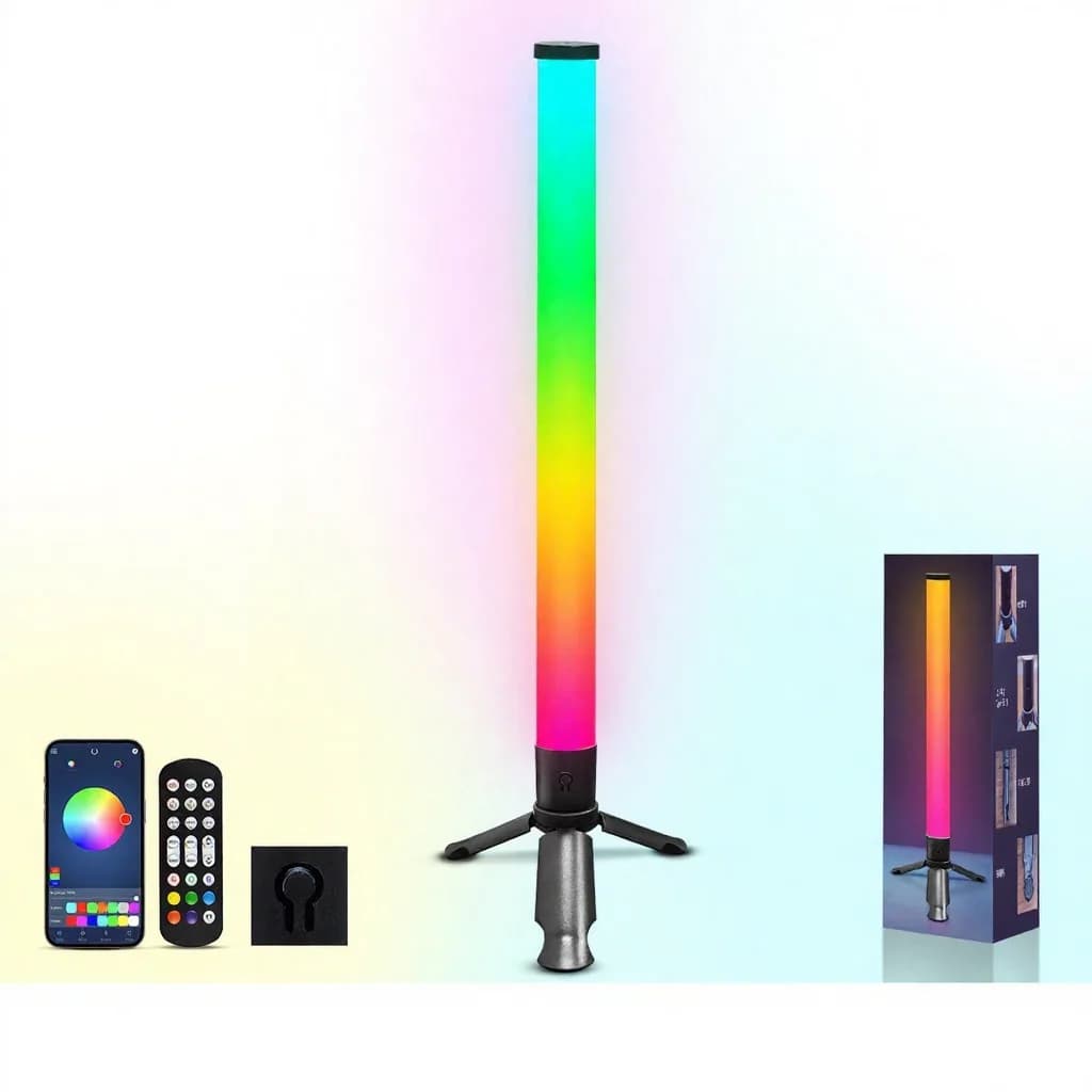 Світлодіодна настільна лампа на штативі з синхронізацією музики та RGB-ефектами
