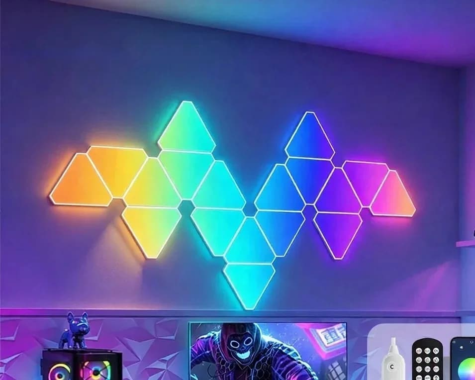Набір настінних смарт-світильників Triangle LED RGB для ігор