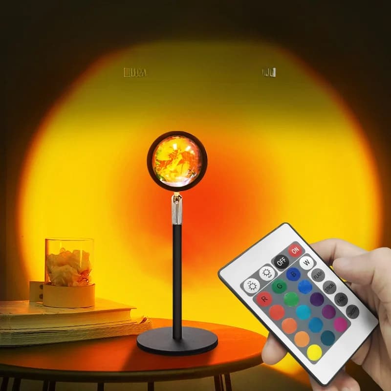 USB-лампа проектора заходу сонця RGB для декору столу