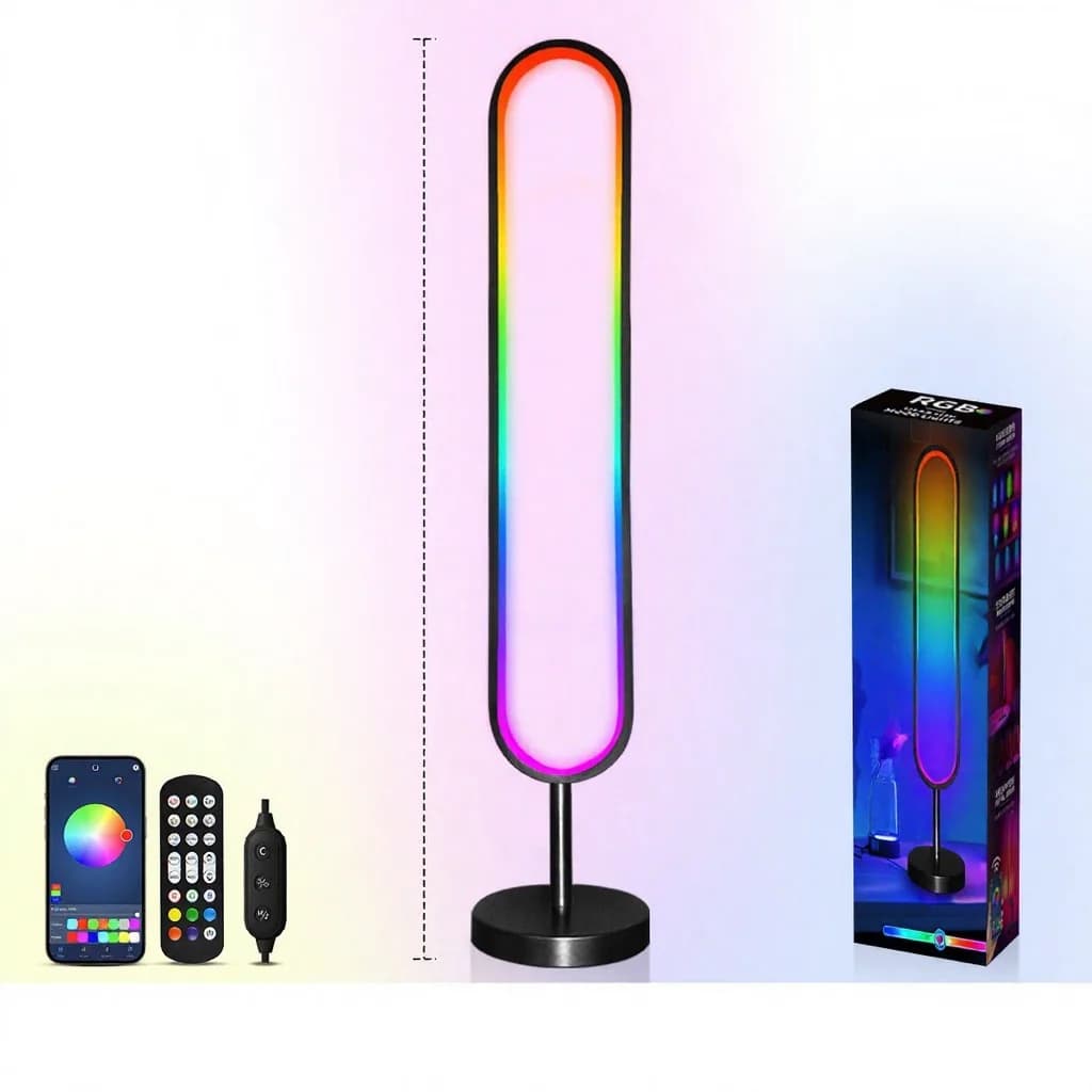U-подібний RGB торшер із реакцією на звук та керуванням через додаток