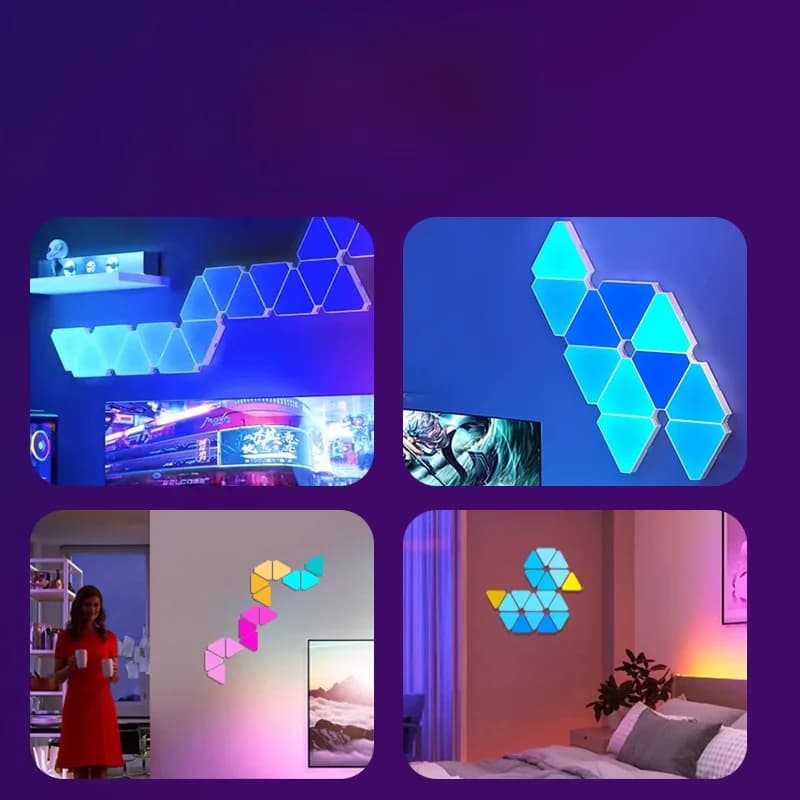 Набір настінних смарт-світильників Triangle LED RGB для ігор