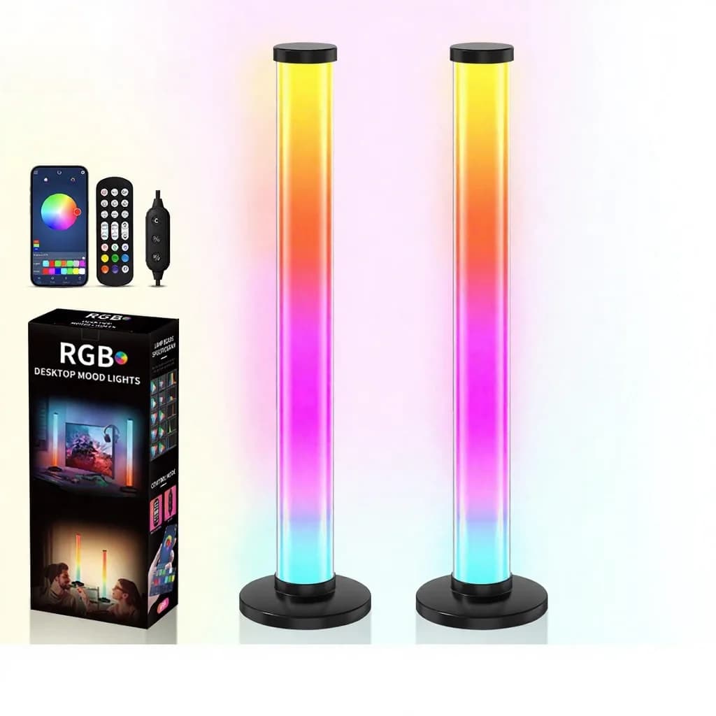 Настільна RGB лампа 360° з реакцією на звук, керування додатком і пультом