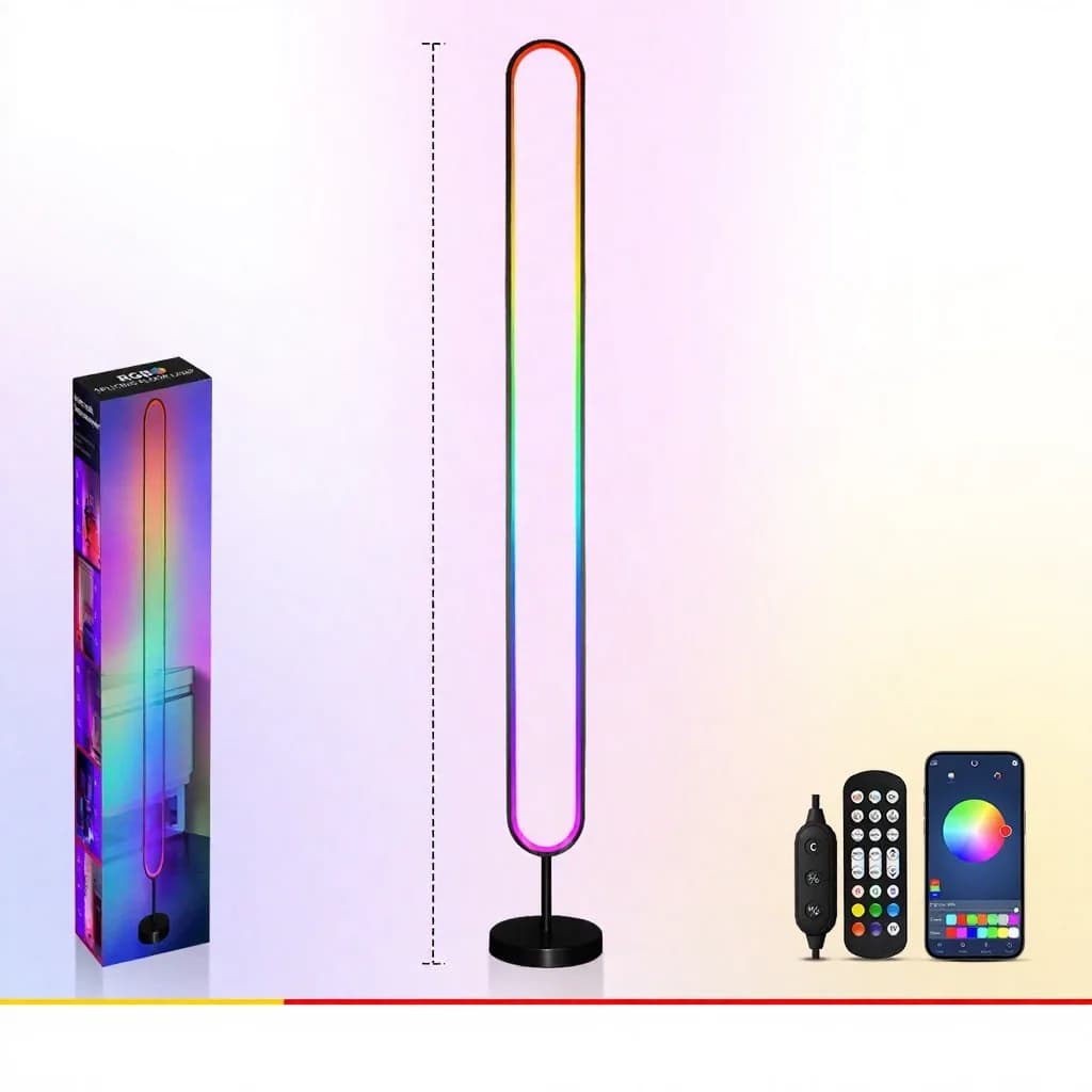 RGB LED-лампа атмосфери з активацією звуком та керуванням через додаток