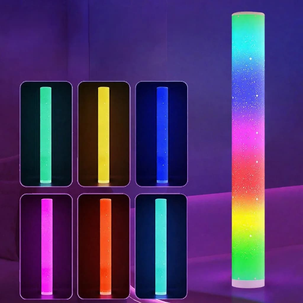 RGB світлодіодний торшер із візерунком зірок, пультом та керуванням через додаток