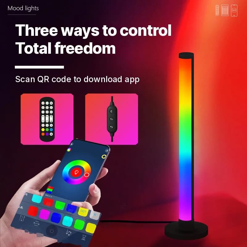 Настільна RGB-лампа з реакцією на звук та керуванням через додаток