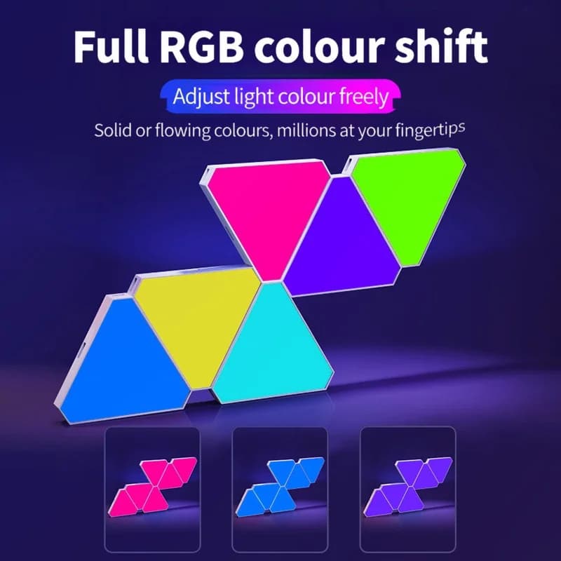 Набір настінних смарт-світильників Triangle LED RGB для ігор
