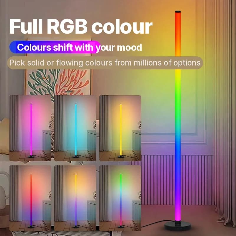 Підлогова лампа RGB модульної конструкції з синхронізацією музики та керуванням через додаток