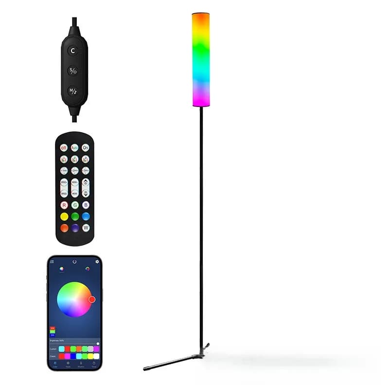 Світлодіодна підлогова лампа-тринога RGB з пультом для спальні та вітальні