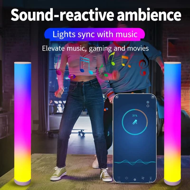Підлогова лампа RGB з пультом та керуванням через додаток для ігрової кімнати