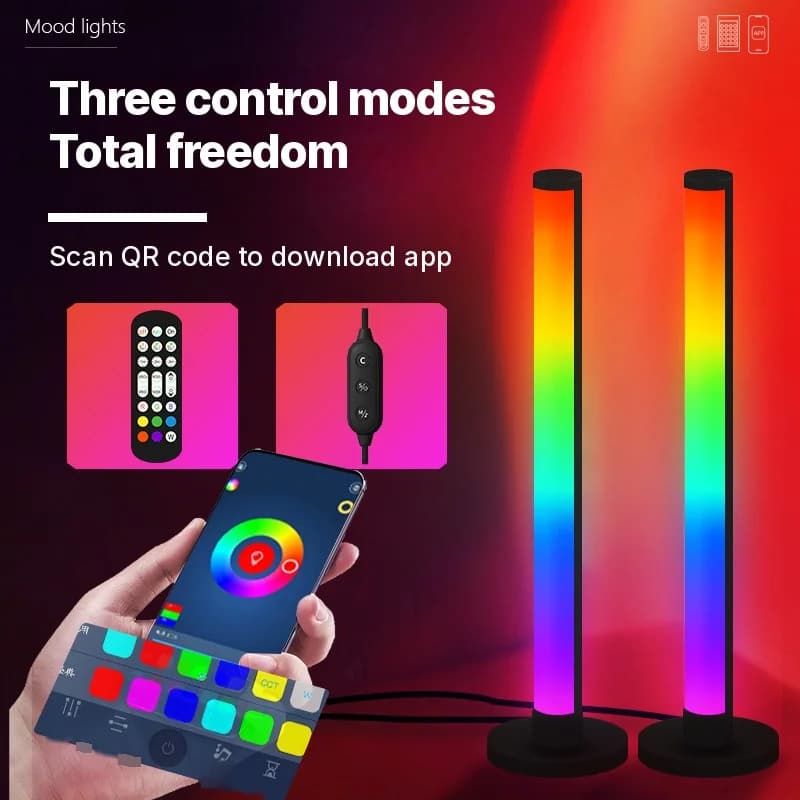 Настільна RGB-лампа з реакцією на звук та керуванням через додаток